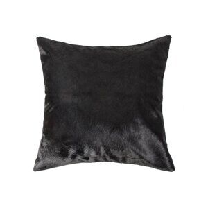 Natural Home Decor Torino Cowhide Pillow | 1-Piece | Black | 18"x18"